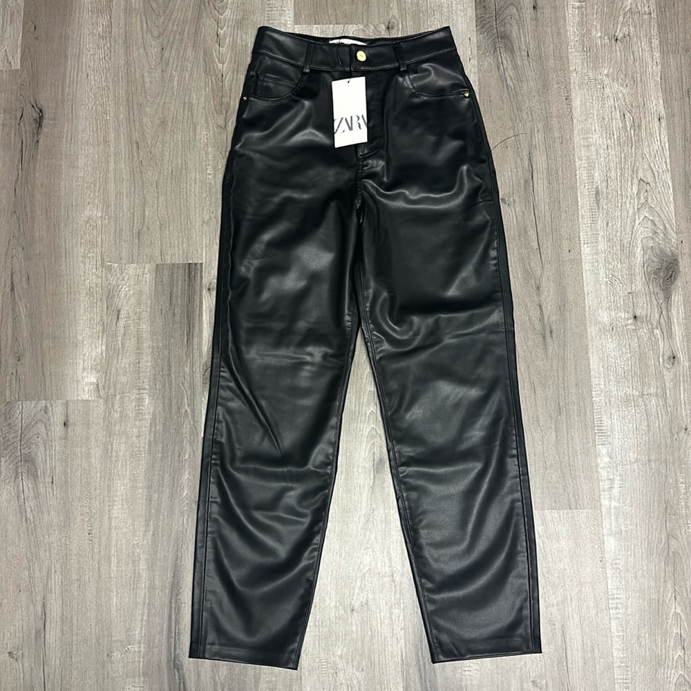NWT Zara Faux Leather Pants